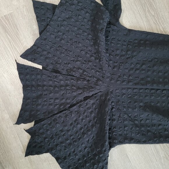 Courtney Washington Textured Black Flared Maxi Skirt - Picture 9 of 11